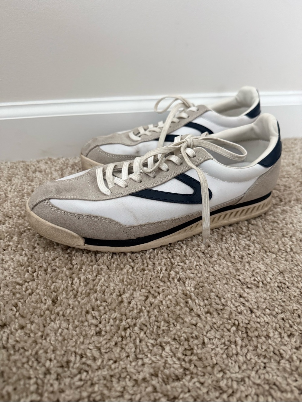 Tretorn Rawlins Black & White Low Profile Minimalist Sneakers